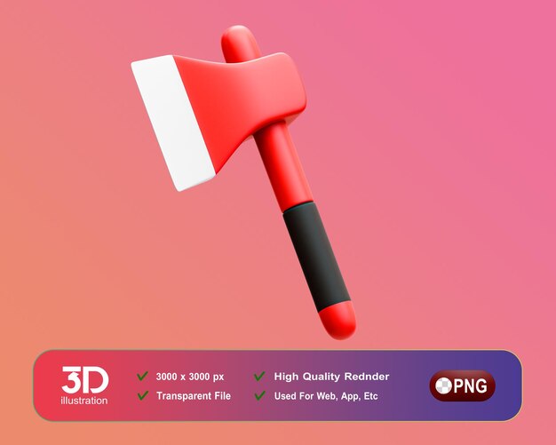 Icono de bombero 3d PNG 3D