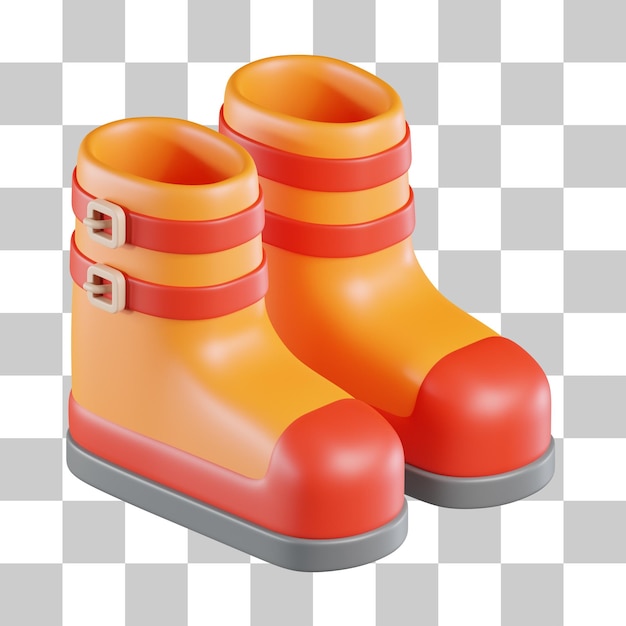 El icono de las botas lunares en 3D