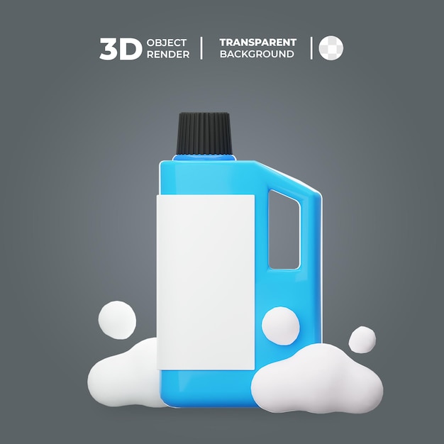 Icono de botella de detergente 3D