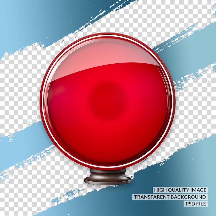 PSD icono de botón 3d png clippart trasfondo aislado transparente