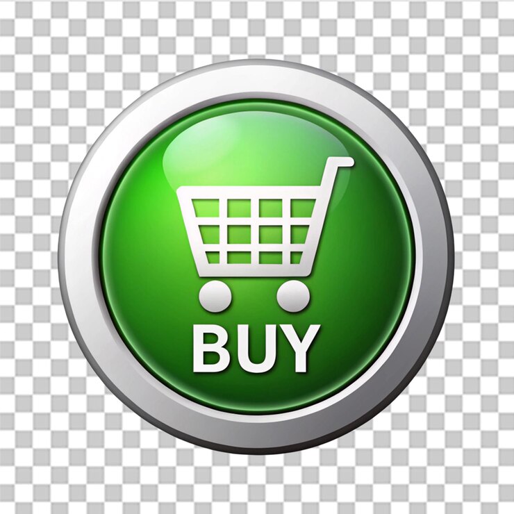 PSD el icono del botón de compra de compras en línea premium aislado en un fondo transparente