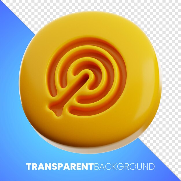 Icono de botón de juego premium representación 3d sobre fondo aislado