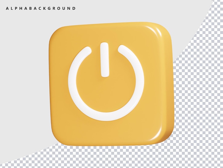 PSD el icono del botón muestra una ilustración en 3d