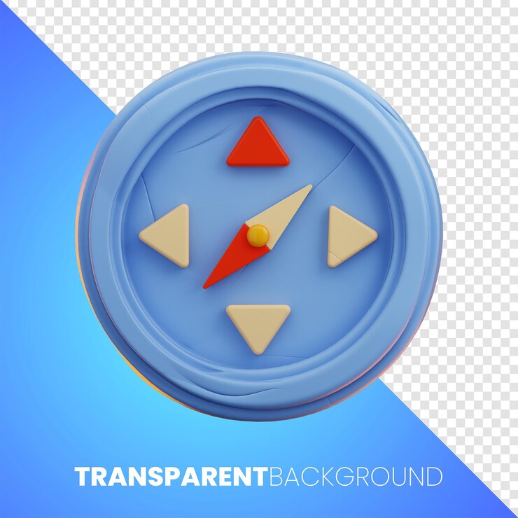 PSD icono de brújula de vacaciones premium representación 3d sobre fondo aislado png