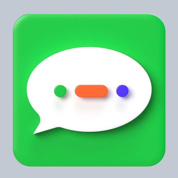PSD el icono de la burbuja de chat en 3d