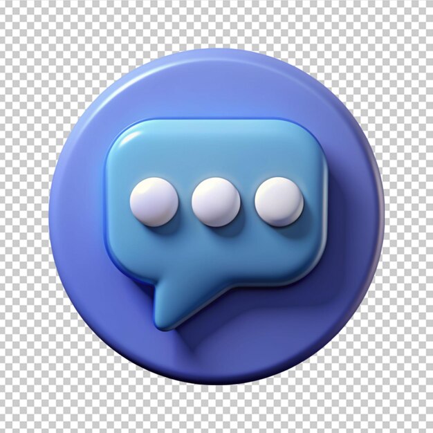 PSD el icono de la burbuja de chat 3d