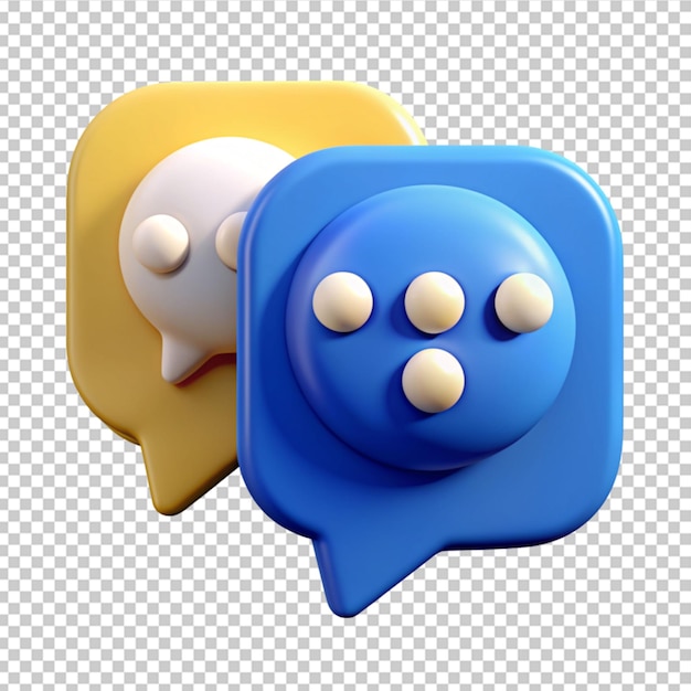 PSD el icono de la burbuja de chat 3d