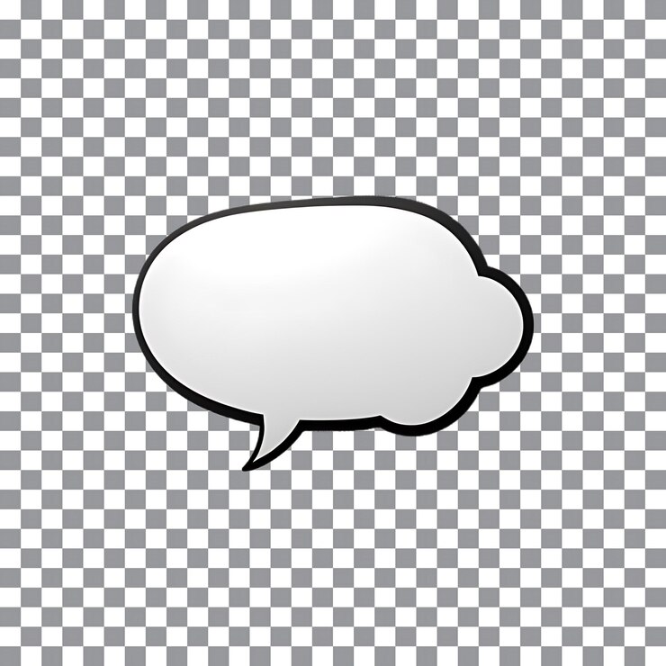 PSD icono de burbuja de habla de chat moderno en un fondo transparente