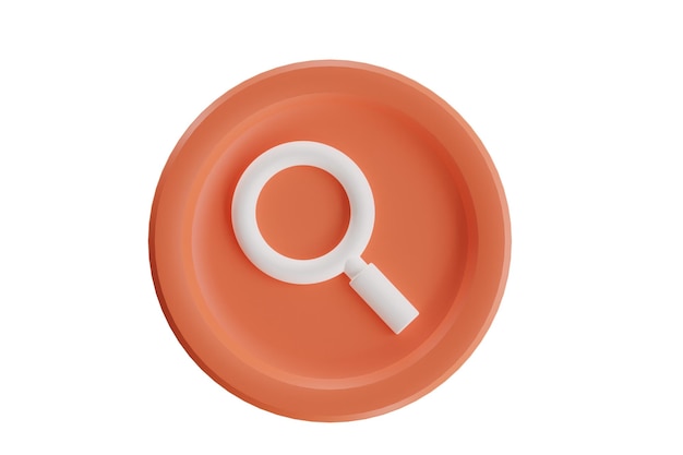 Icono de búsqueda minimalista en naranja