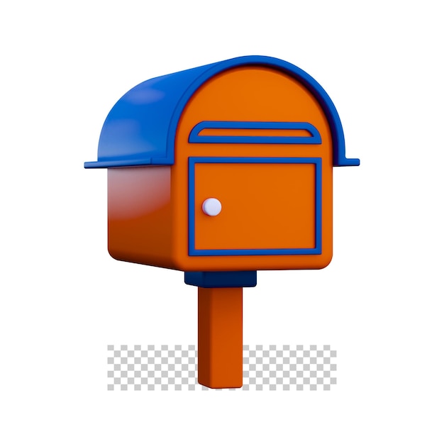 PSD icono de buzón 3d aislado