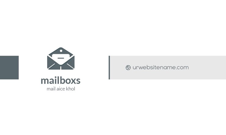 PSD ícono de buzón y dirección de correo electrónico del sitio web para la comunicación en línea
