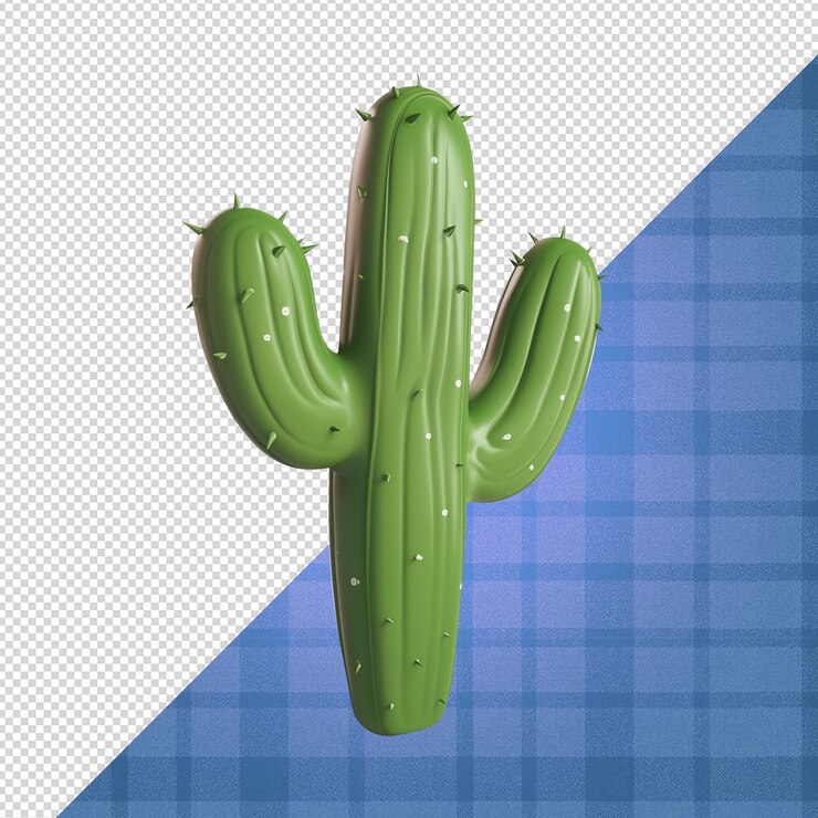 PSD icono del cactus del noreste de san juan en 3d