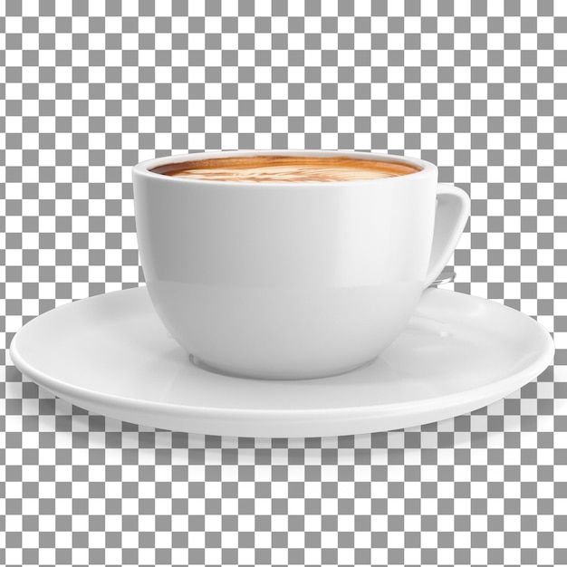 Icono de café PSD 3D sobre fondo aislado y transparente