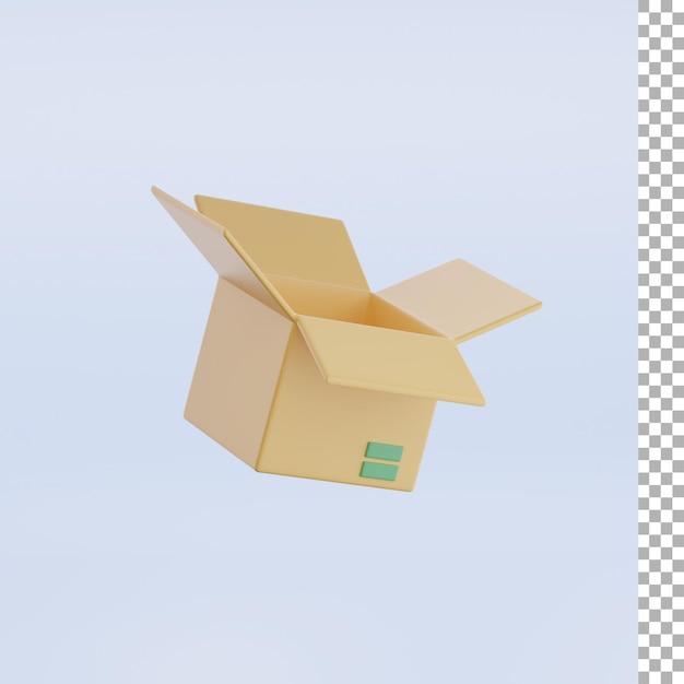 icono de caja 3d