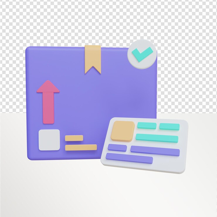 icono de caja de entrega representación 3d
