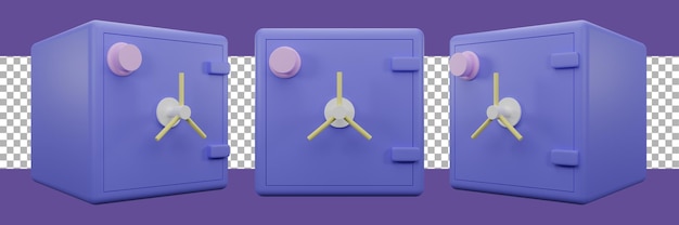 PSD icono de caja fuerte 3d