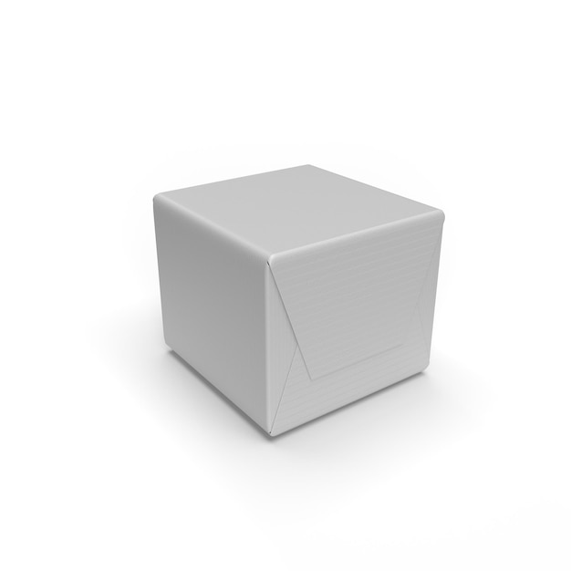 Ícono de la caja Ilustración de renderización 3D aislada