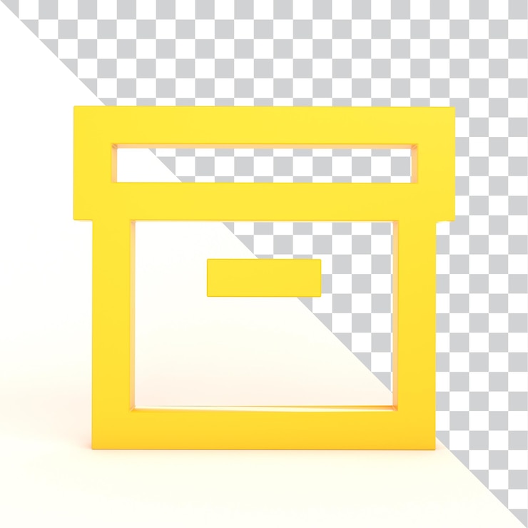 PSD icono de caja lado frontal
