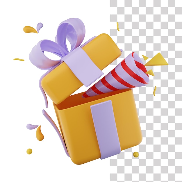 Icono de la caja de regalos en 3D