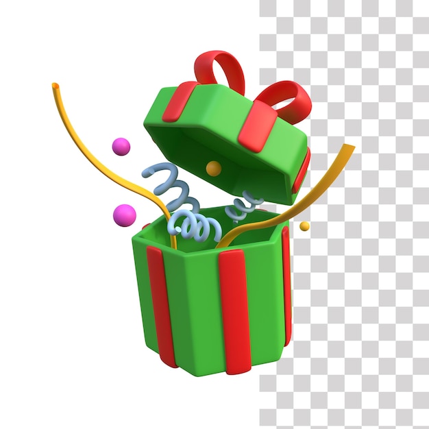 Icono de la caja de regalos en 3D