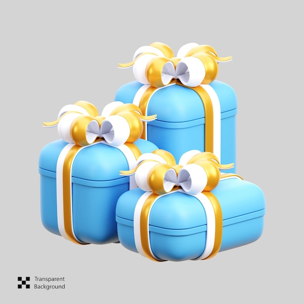 Icono de la caja de regalos 3d