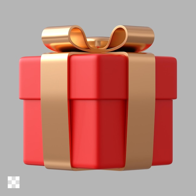 Icono de la caja de regalos de Navidad 3D
