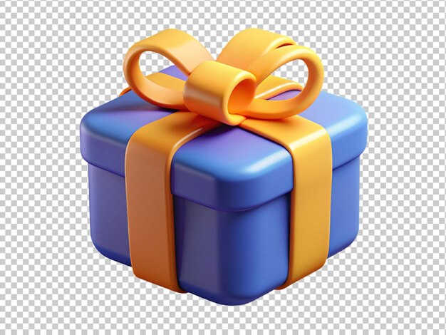 PSD el icono de la caja de regalos de renderizado 3d