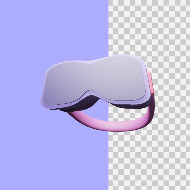 PSD icono de caja vr de renderizado 3d