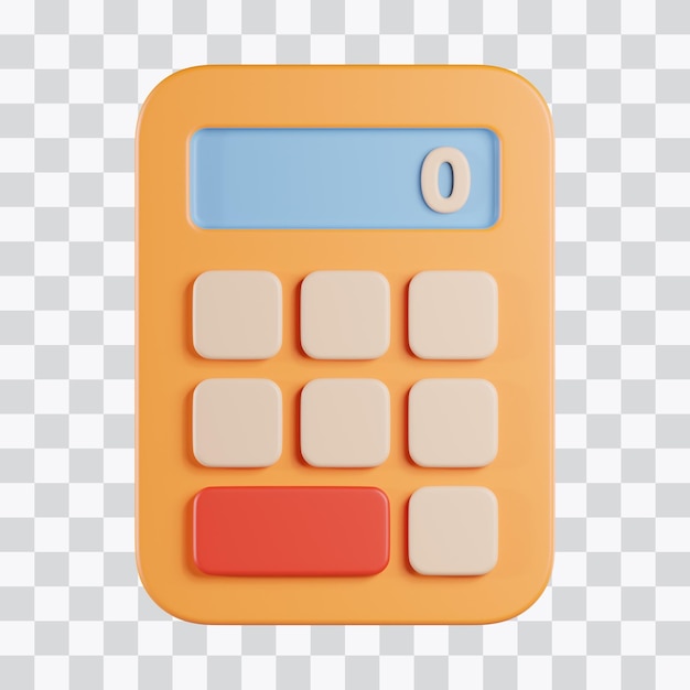 Icono de la calculadora en 3D
