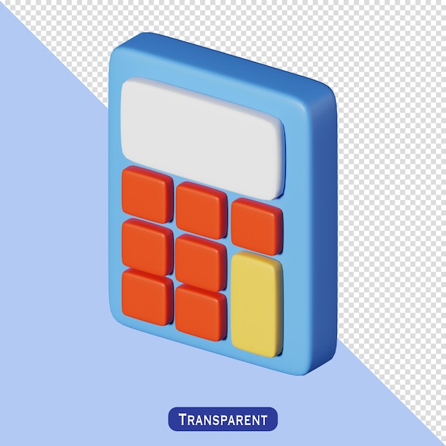 PSD icono de calculadora en estilo 3d