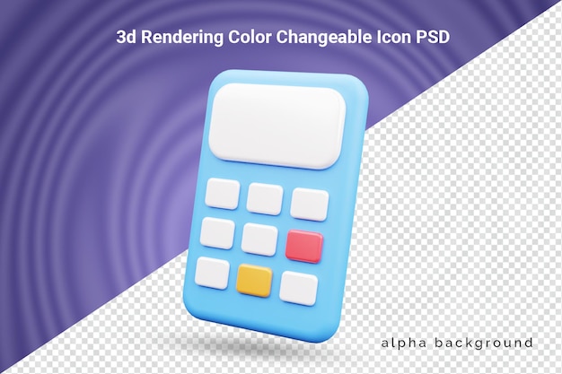 icono de calculadora realista 3d