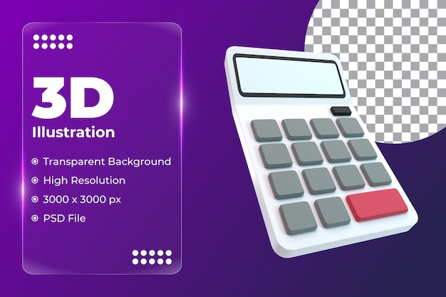 icono de calculadora de renderizado 3d