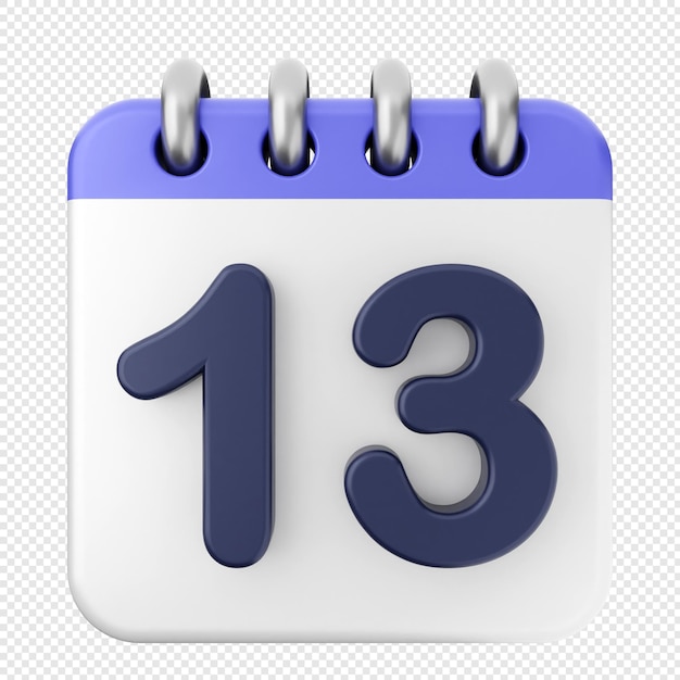 El icono del calendario 3D 13