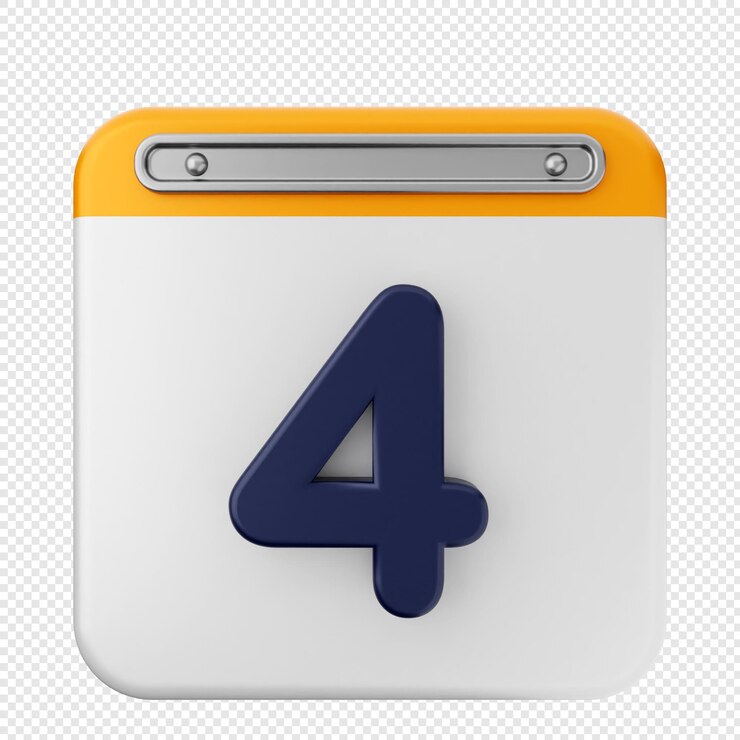 PSD el icono del calendario 3d 4