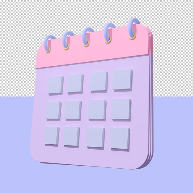 Icono de calendario 3d