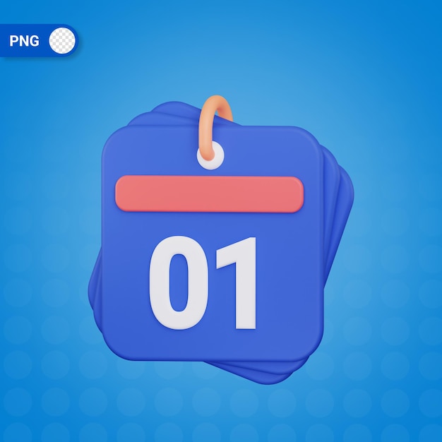 PSD icono de calendario 3d