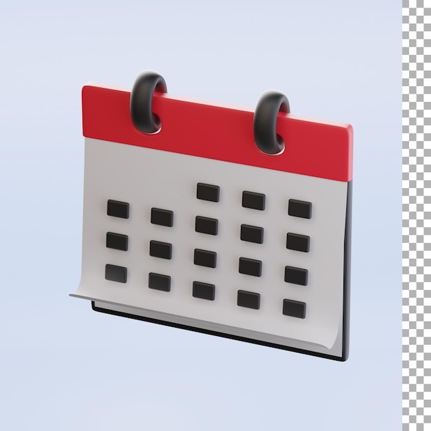 Icono de calendario 3d