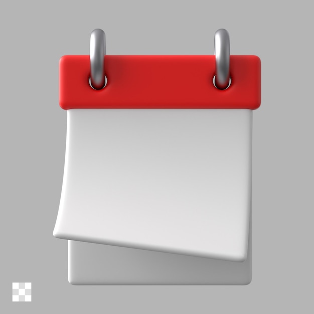 PSD icono del calendario en 3d