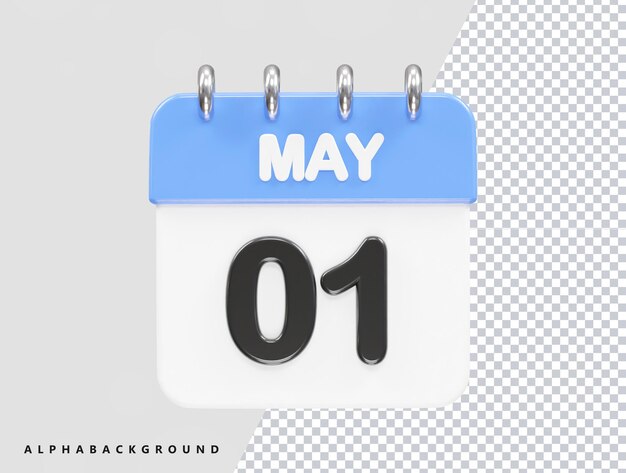 Icono de calendario del mes de mayo ilustración de representación 3d