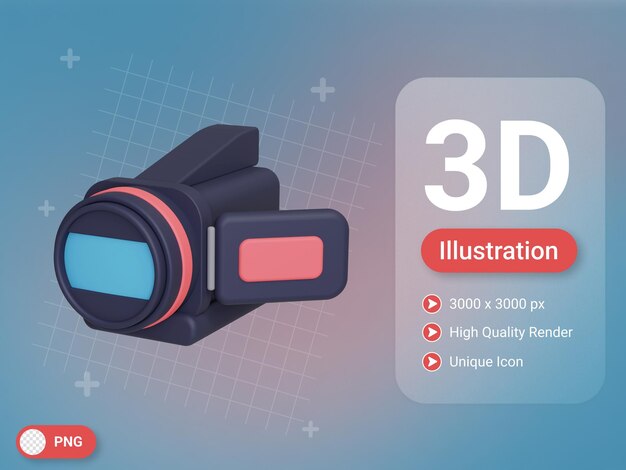 icono de cámara 3d