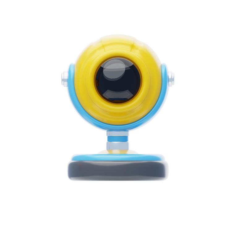 PSD icono de la cámara de computadora en 3d