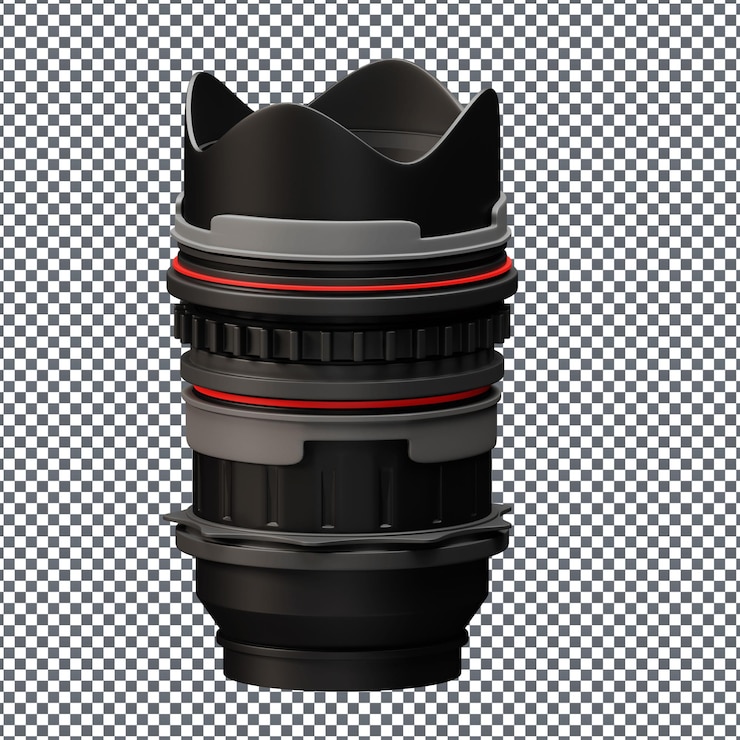 PSD icono de la cámara psd 3d en fondo aislado y transparente