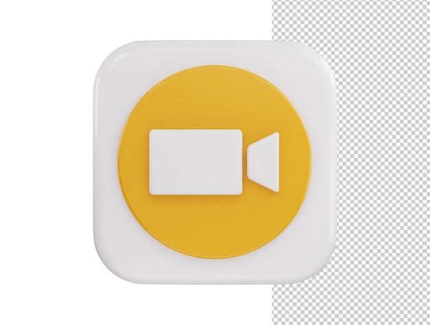 icono de la cámara de video ilustración vectorial de renderización 3D