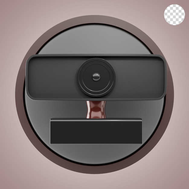 icono de cámara web 3d y ilustración