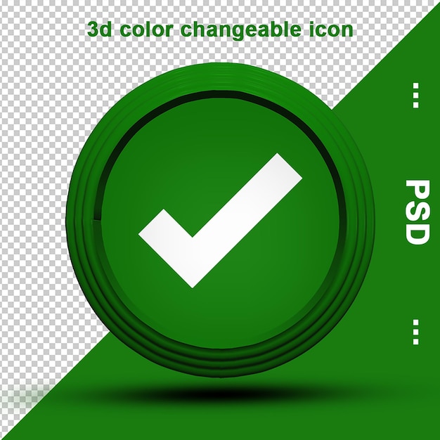 PSD icono cambiable de color 3d