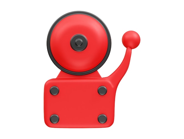 El icono de la campana de la escuela 3d