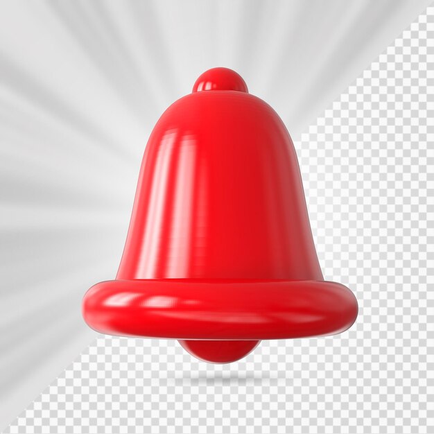 PSD icono de campana de notificación 3d