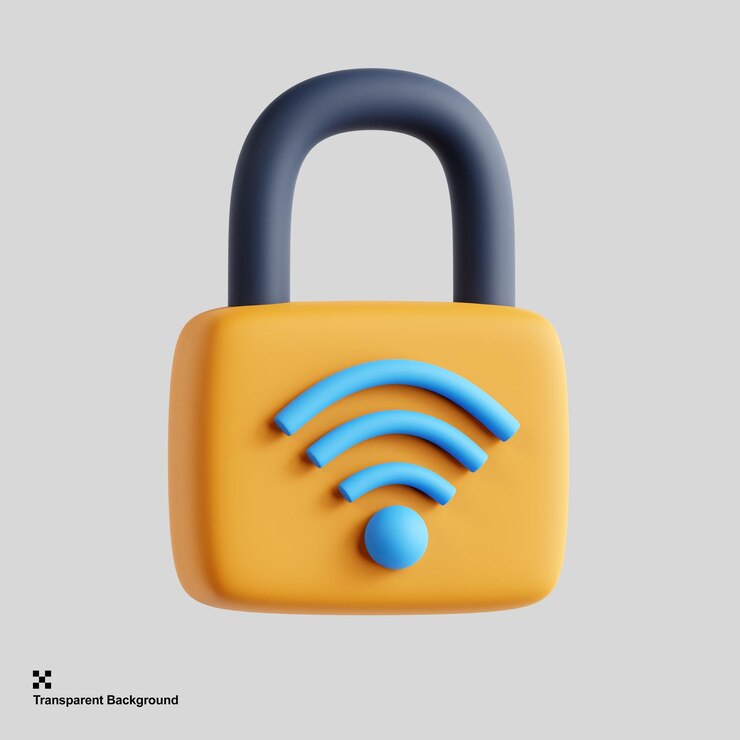 PSD icono de candado inteligente 3d