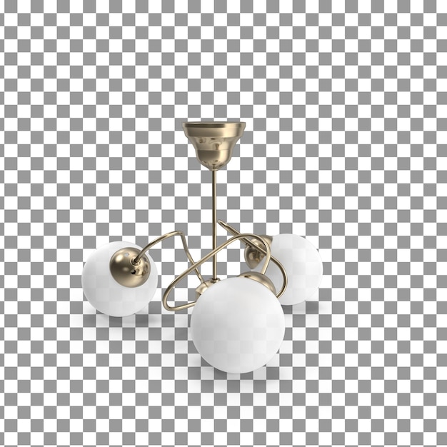 Ícono de candelabro PSD 3D en fondo aislado y transparente