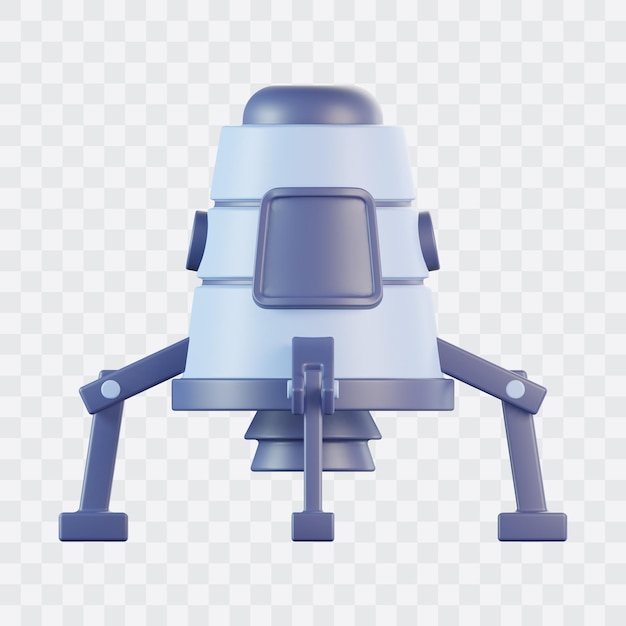 PSD icono de la cápsula espacial en 3d